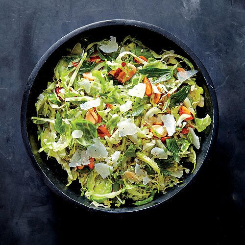 Caesar Brussels Sprouts Salad with Almonds